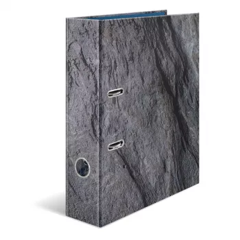 Ficheiro de anilhas HERMA Stone A4 cinzento anilhas Q arrumação 285x70x315mm