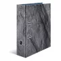 Ficheiro de anilhas HERMA Stone A4 cinzento anilhas Q arrumação 285x70x315mm