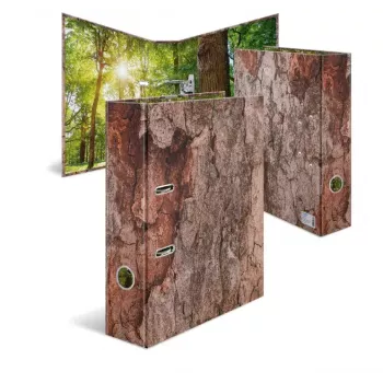 Ficheiro de anilhas HERMA 19653 A4 castanho anilhas redondas arrumação