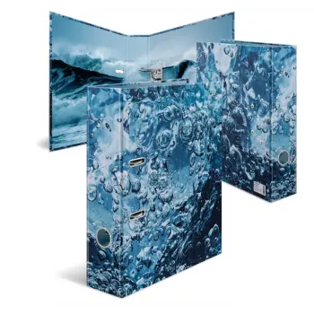Dossier de anilhas HERMA 19654 A4 azul anilhas redondas arquivo 285x70x315mm