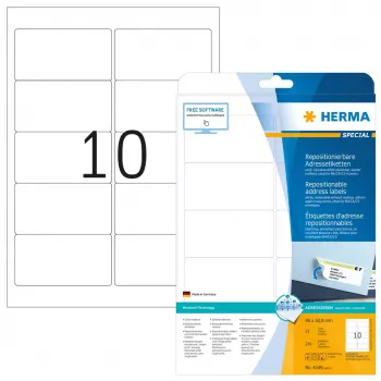 Etiquetas de endereço removíveis HERMA Movables A4 96x50,8 mm