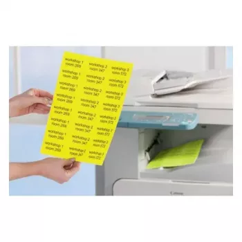 Etiqueta autoadesiva Avery L6006-25 retângulo arredondado removível amarelo