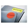 Avery Zweckform L6005-25 Etiquetas autoadesivas, vermelho fluorescente, A4, adesivo permanente, 25 folhas
