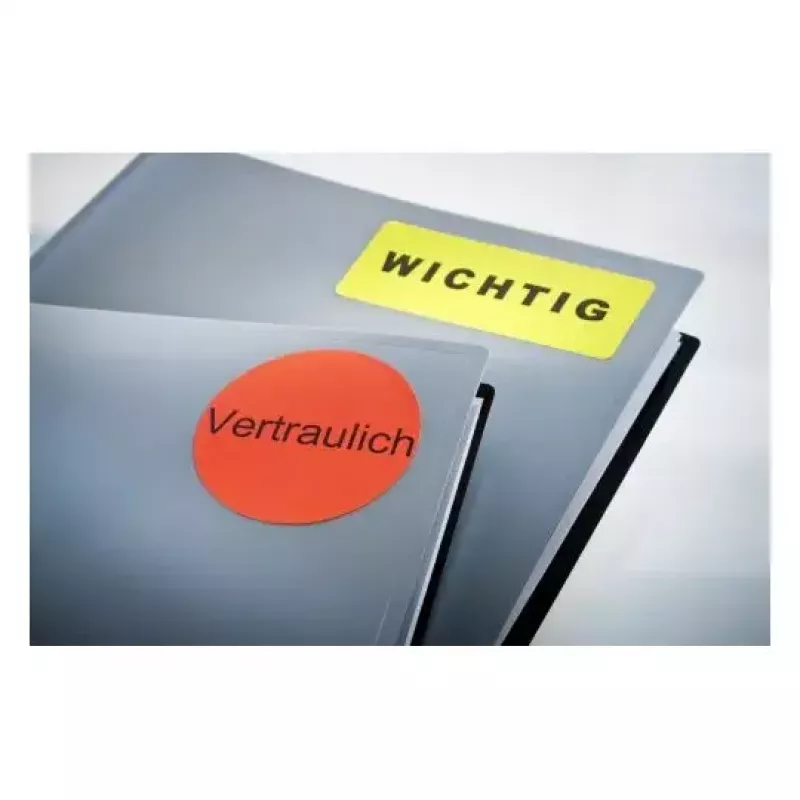 Avery Zweckform L6005-25 Etiquetas autoadesivas, vermelho fluorescente, A4, adesivo permanente, 25 folhas