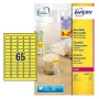 Mini etiqueta laser Avery L7651 amarela