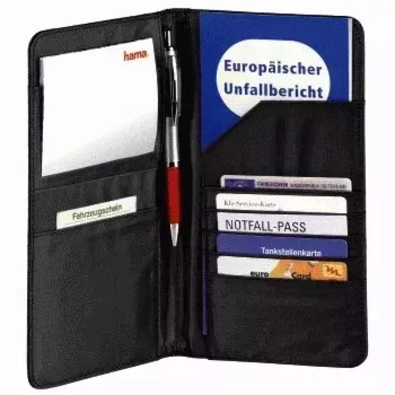 Hama 00083970 porta-moedas/porta-cartões/porta-documentos de viagem preto poliéster