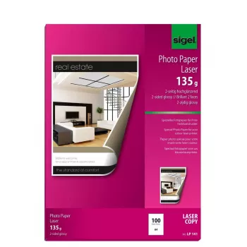 Papel fotográfico brilhante Sigel LP141 A4