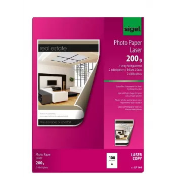 Papel fotográfico brilhante Sigel LP144 A4 200g/m²