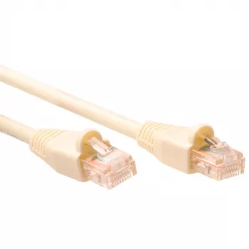 Cabo de rede ACT marfim 1 metro U/UTP CAT5E sem patilha com fichas RJ45