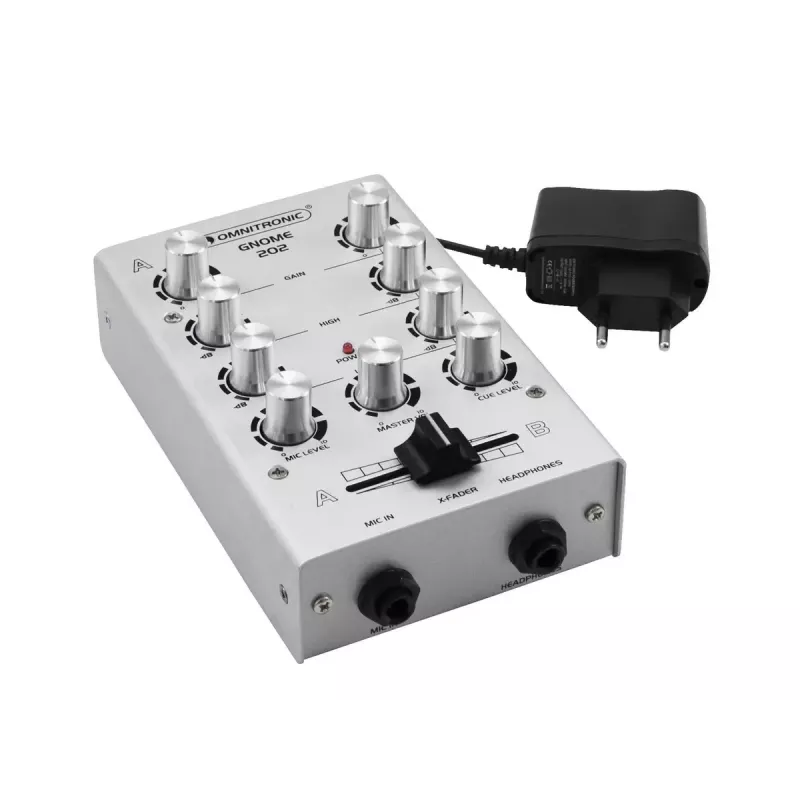 Misturador de áudio Omnitronic 10006881 2 canais 20 - 20000 Hz prateado
