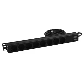 Unidade de distribuição de energia Eurolite 30240215 8 saídas AC 1U preto