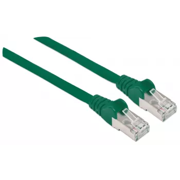 Intellinet cabo de rede patch, Cat6, 0,5 m, verde, cobre, S/FTP, LSOH/LSZH, PVC, RJ45, contactos banhados a ouro, snagless, com botas, garantia vitalícia