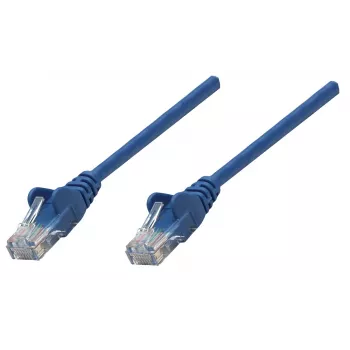 Cabo de rede patch Intellinet, Cat6A, 0,25 m, azul, cobre, S/FTP, LSOH/LSZH, PVC, RJ45, contactos banhados a ouro, sem patilha, com manga, garantia vitalícia