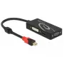 Delock 62855 Adaptador de Mini DisplayPort 1.2 para VGA / HDMI / DVI, 4K, passivo, preto