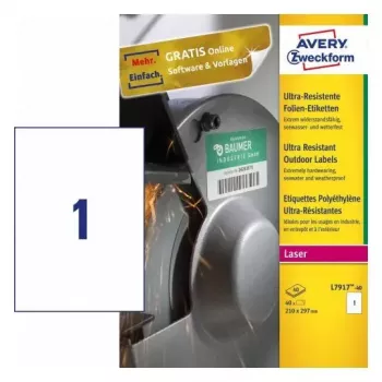 Etiqueta autoadesiva para impressora Avery L7917-40