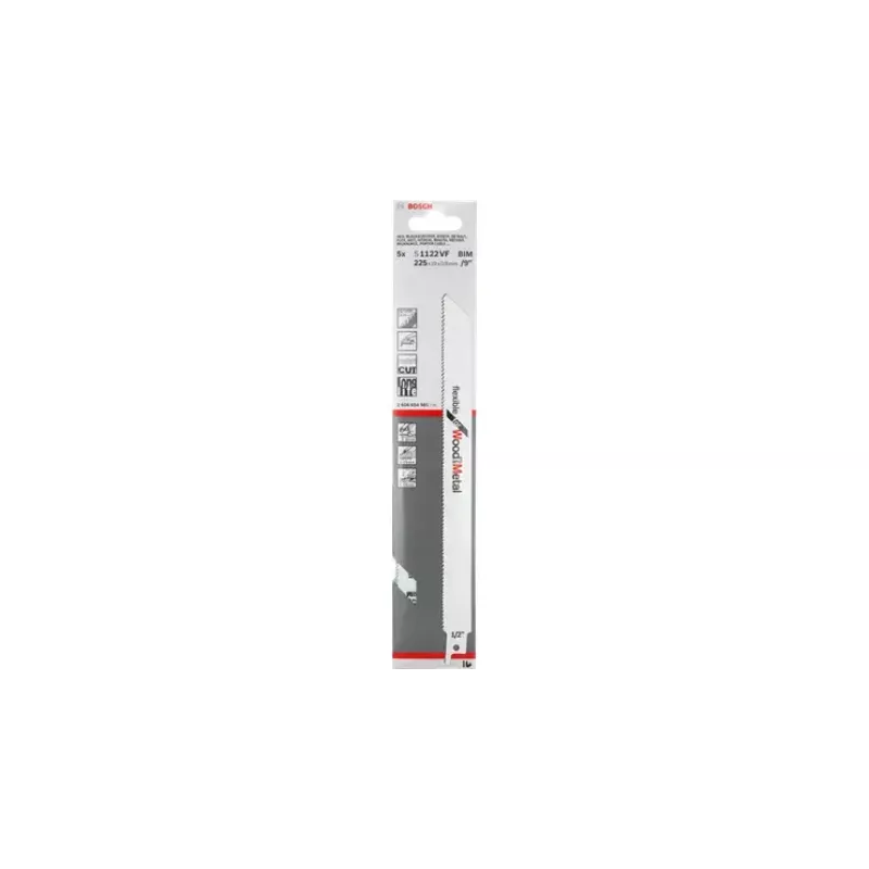 Lâminas de serra sabre Bosch S 1122 VF Flexible para madeira e metal