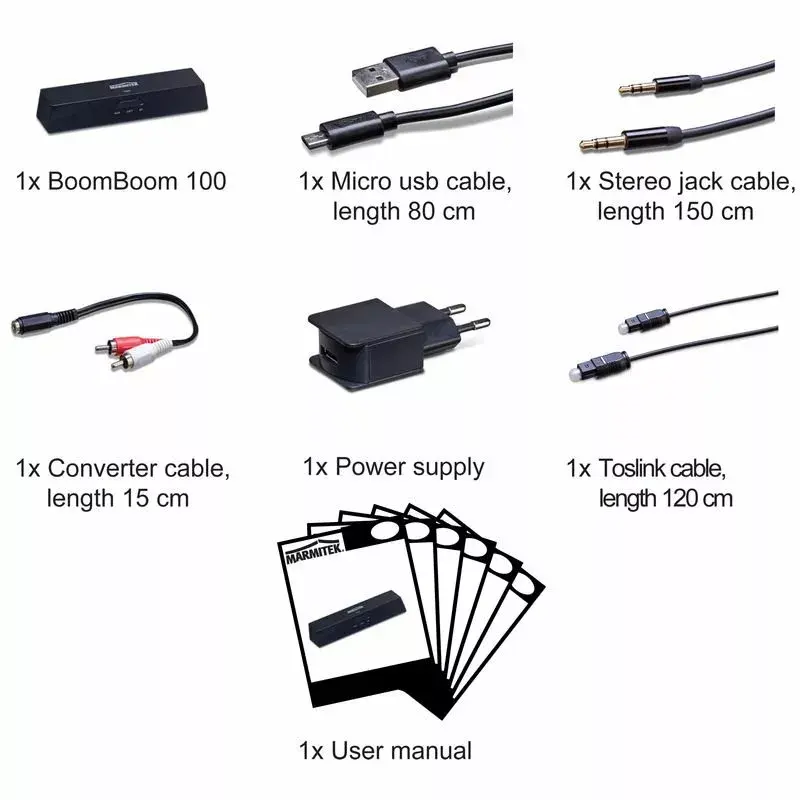Marmitek BoomBoom 100 Transmissor/receptor de áudio Bluetooth (08330)