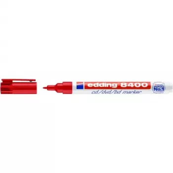 Marcador permanente Edding 8400 ponta redonda vermelho