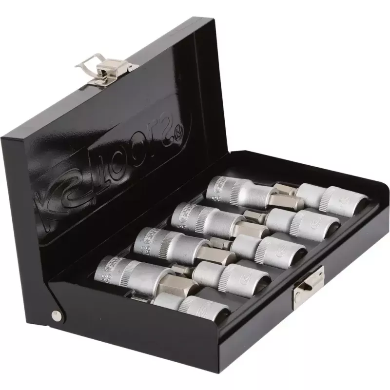 Conjunto de chaves de caixa KS Tools 911.1321 encaixe de 1/2 polegada métrico 2,2 cm de diâmetro
