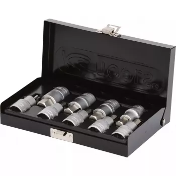 Conjunto de chaves de caixa KS Tools 911.1321 encaixe de 1/2 polegada métrico 2,2 cm de diâmetro