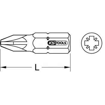 Ponta de aparafusar KS Tools 911.5123