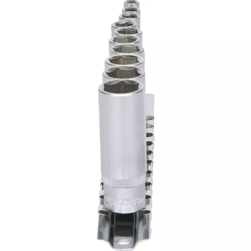 Conjunto de chaves de caixa KS Tools 917.0610 encaixe 1/4 polegadas 10 chaves de caixa