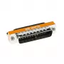 Adaptador null modem D-Sub ACT 25 pinos macho para 25 pinos fêmea