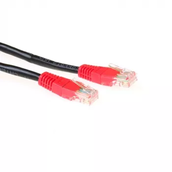 Cabo de rede U/UTP CAT5E cruzado ACT 5 metros preto com fichas RJ45