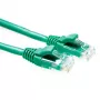 Cabo patch U/UTP CAT6 nível de componentes com fichas RJ45 ACT verde 10 metros