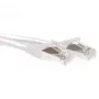 Cabo patch SFTP CAT6A sem encaixe de retenção com fichas RJ45 ACT branco 0,5 metros