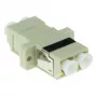 Adaptador de Fibra Ótica ACT LC Duplex Multimodo OM1/OM2 Flange, LC/LC, marfim, Multimodo, cerâmica, OM1, 1 unid.