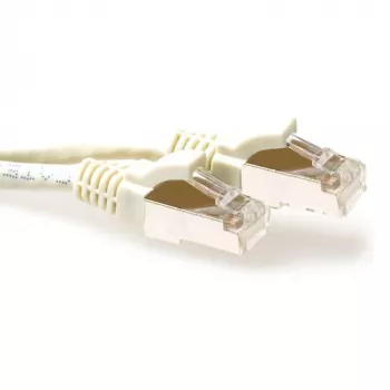 Cabo de Patch ACT marfim 30 metros LSZH SFTP CAT6A, proteção de patilhas, com Fichas RJ45