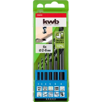 Conjunto de brocas KWB 258806 6 peças rotação à direita