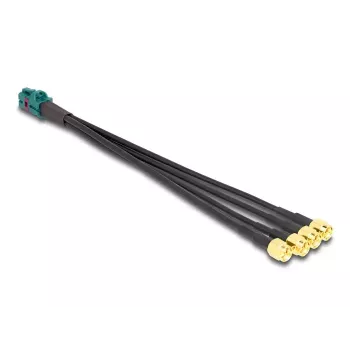 Cabo coaxial DeLOCK 90142 0,2 m Mini FAKRA Z 4 x SMA preto