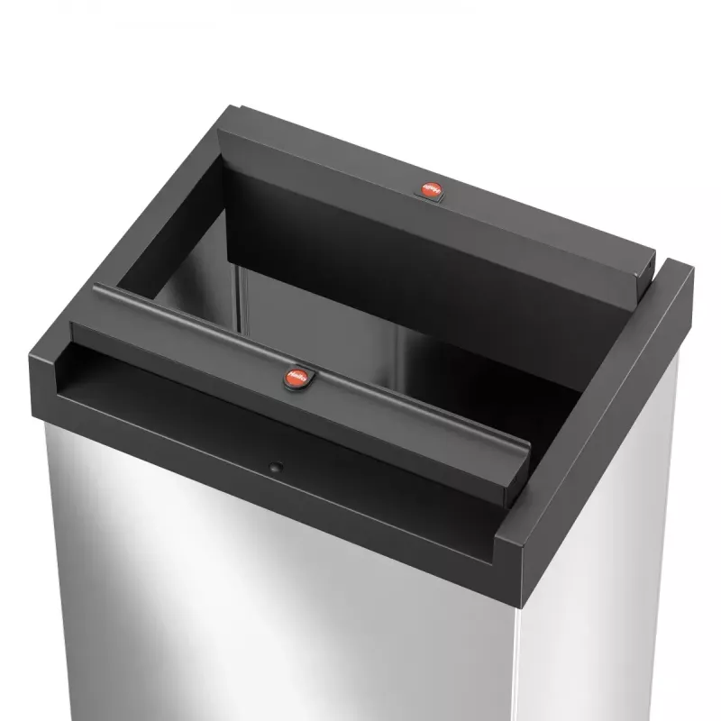 Balde de lixo retangular com tampa basculante L Hailo Big-Box