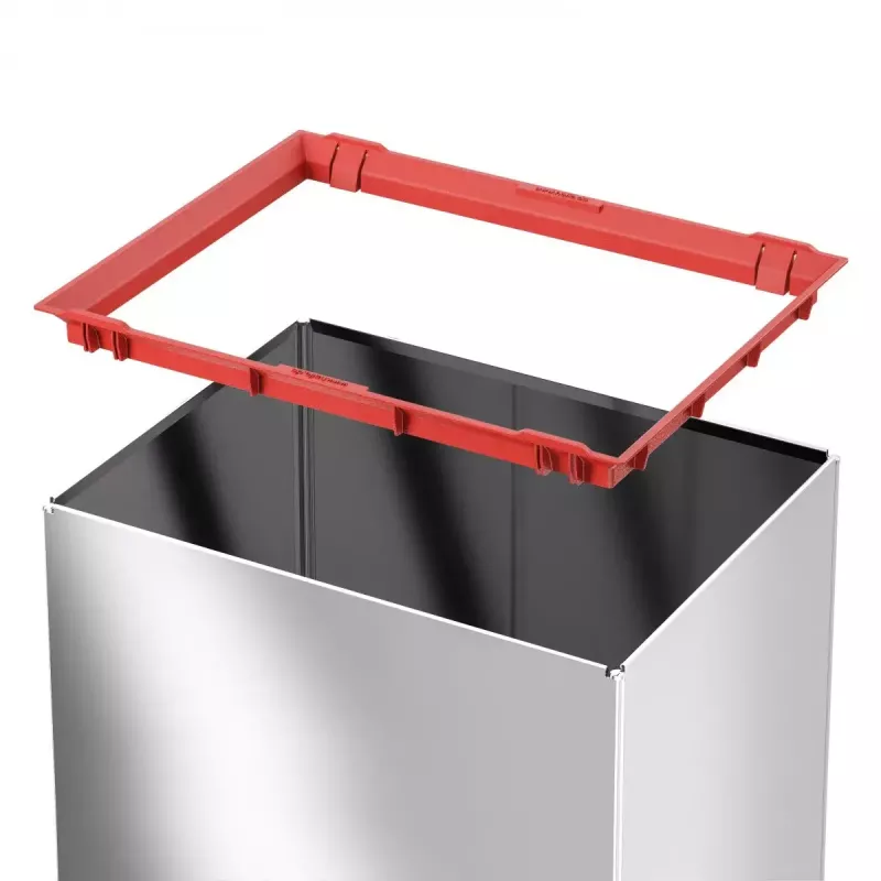 Balde de lixo retangular com tampa basculante L Hailo Big-Box