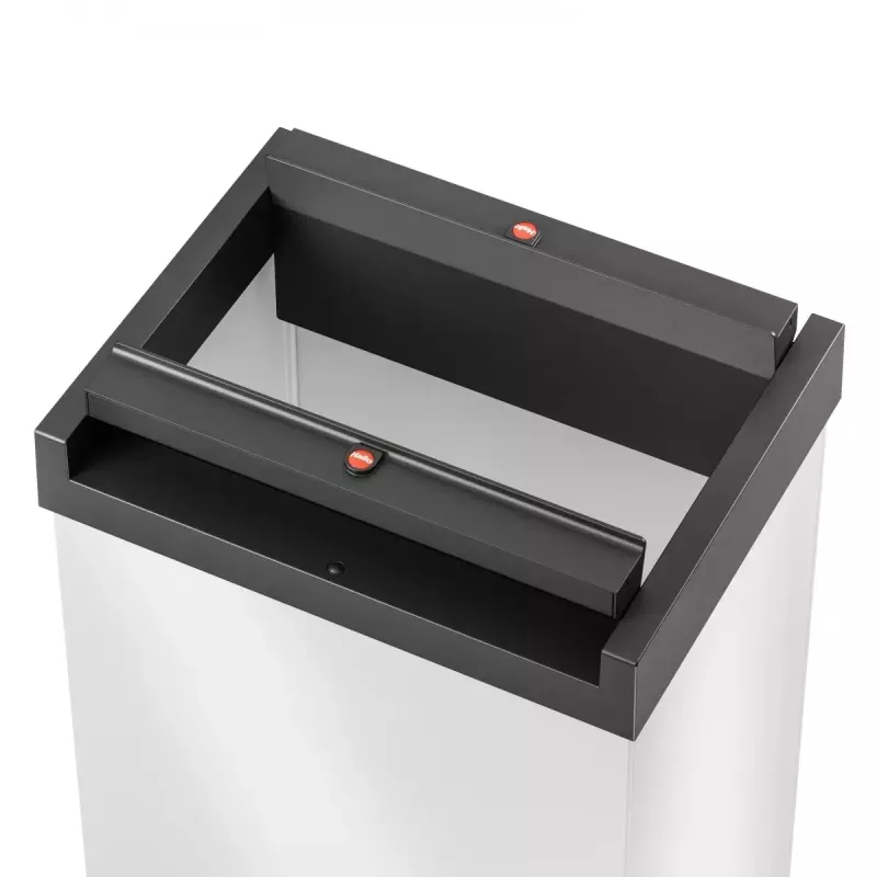 Hailo Big-Box Swing L Balde de lixo retangular em aço branco