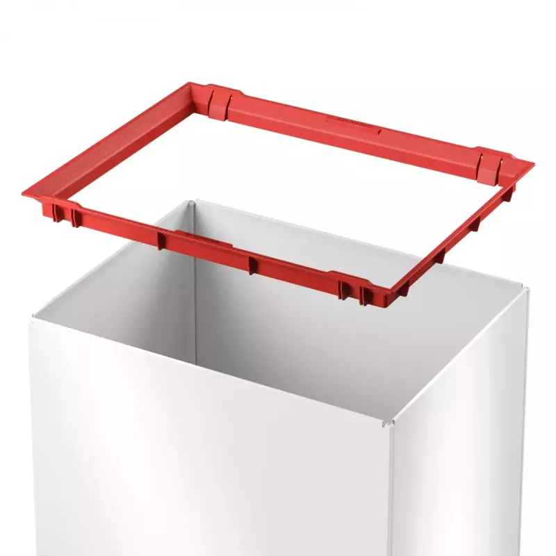 Hailo Big-Box Swing L Balde de lixo retangular em aço branco