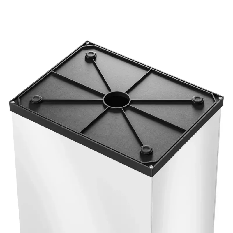 Hailo Big-Box Swing L Balde de lixo retangular em aço branco
