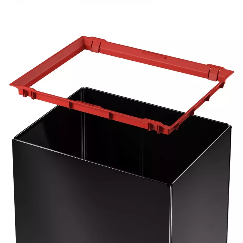 Balde de lixo retangular em aço Hailo Big-Box Swing L