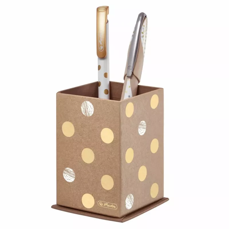 Porta-canetas/lápis Herlitz Pure Glam dourado