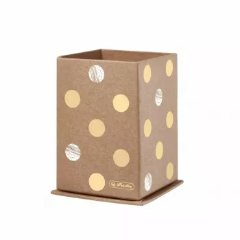 Porta-canetas/lápis Herlitz Pure Glam dourado