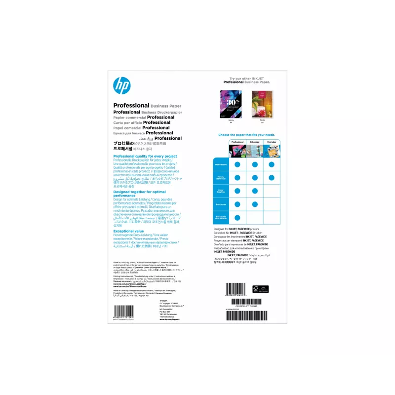 Papel de reciclagem multifunções HP – 500 folhas/Letter/8,5 x 11 polegadas, impressão a jato de tinta, A3 (297 x 420 mm), brilhante, 150 folhas, 180 g/m², branco