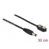 Cabo de alimentação DC DeLOCK 86697 ficha 5,5 x 2,1 mm para pilha de bloco 9 V