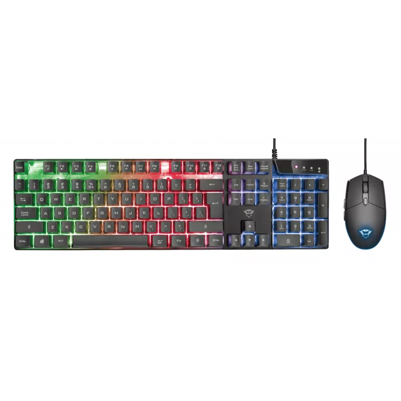 Trust GXT 838 Azor Teclado e rato Gaming USB alemão preto