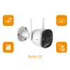 Imou Bullet 2S, câmara de videovigilância IP, interior, com fios e sem fios, exterior, CE, FCC, teto/parede