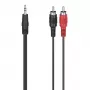 Cabo de áudio Hama 00305031 1,5 m 3,5 mm jack RCA preto