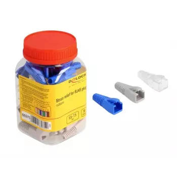 DeLOCK alívio de tração para fichas RJ45 cortável, conjunto de 50 unidades coloridas