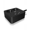 ICY BOX IB-MPS2220B-CH extensão de alimentação 1,9 m 2 tomadas AC interior preto