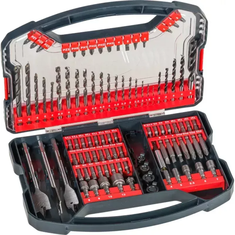 Conjunto de brocas KWB Promo Box Standard 101 peças para tijolo, metal e madeira